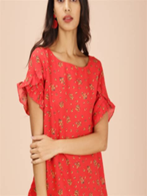 buy    women red printed top tops  women  myntra