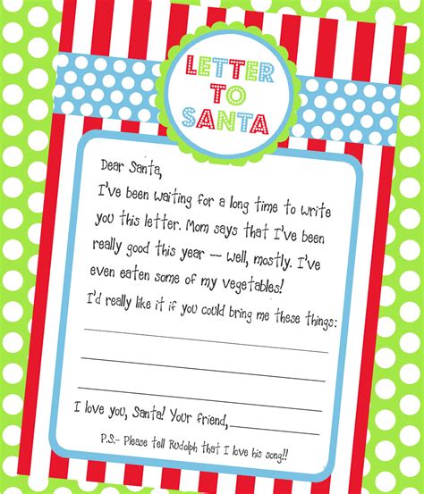 amandas parties   letter  santa freebie