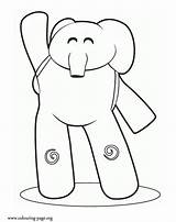 Pocoyo Coloring Elly Elephant Pages Colouring Friendly Printables Color Drawing Cartoons Choose Board Printable Friends Popular Print sketch template