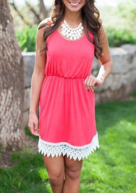 Sleeveless Lace Splicing Summer Dress Fairyseason