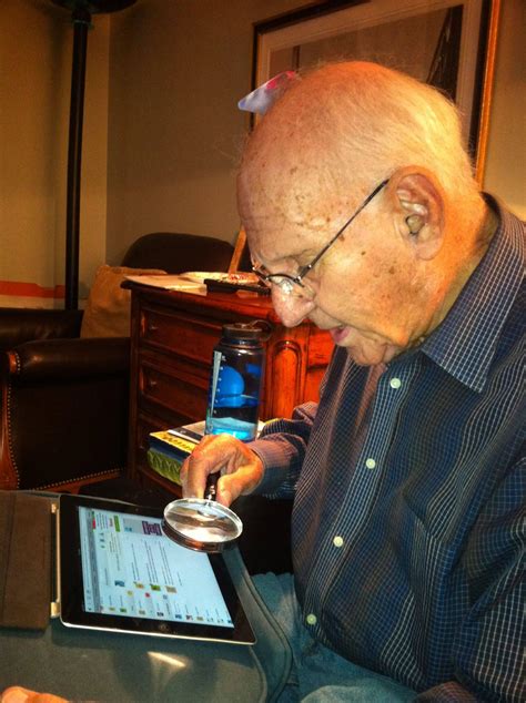 Grandpa S Ipad Is No Match For His Magnifying Glass Photo