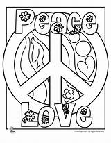 Coloring Peace Pages sketch template
