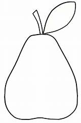 Pear Outline Clipart Template Coloring Templates Blank Color Applique Kids Colouring Drawing Pages Cliparts Fruit Document Clip Painting Shell Orange sketch template