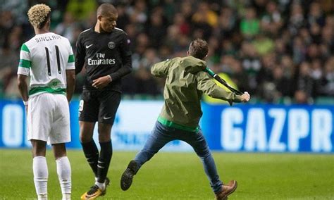 Celtic Pitch Invader Who Kicked Kylian Mbappe 11 Oct 2017 Daily Mail