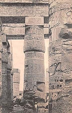 great temple  ammon karnak egypt egypte africa postcard  amazons