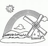 Gambar Mewarnai Pelangi Coloring Kincir Angin Cartoon Windmill Colouring Choose Board Pages sketch template
