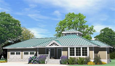 hip cottage  attached garage  sf roof architecture roofing metal roof