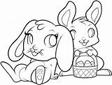 Bunny Easter Coloring Pages Print Egg sketch template