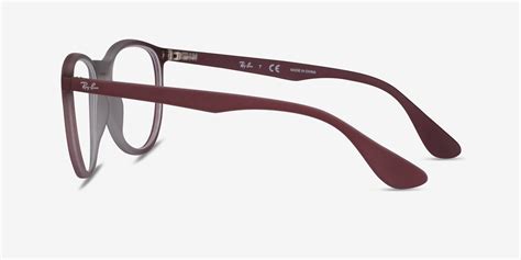 ray ban rb7046 round gray red frame glasses for women eyebuydirect