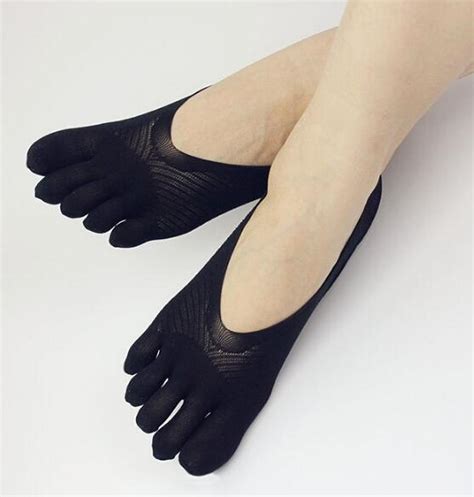 Sexy Ultrathin Women Socks Invisible Five Finger Socks For Girls Hollow