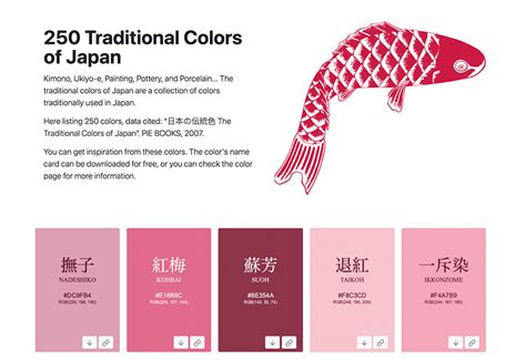 traditional color palette japanese colors color theory pantone color