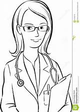 Doctor Drawing Woman Coloring Vector Line Illustration Whiteboard Animation sketch template