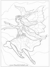 Coloring Pages Fairy Mermaid Fantasy Adults Princess Disney Phee Mcfaddell Enchanted Designs Fairies Mermaids Popular Artist Library Clipart Amount Largest sketch template