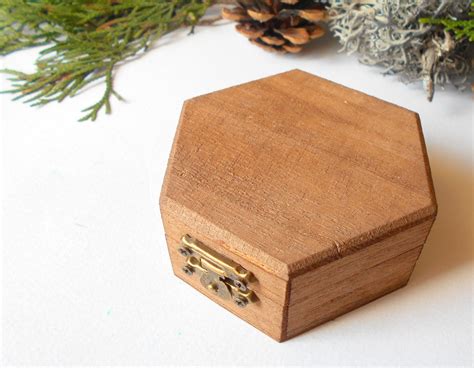 wooden box hexagon shaped box unfinished wooden box