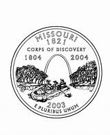 Missouri Quarter State Coloring Pages Quarters Usa States Symbols Printables Back Choose Board Mo Go sketch template