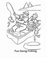Fishing Coloring Sheets Pages Scout Boat Activity Going Kids Printable Clipart Fun Colouring Camping Cub Boy Bluebonkers Camp Holiday Drawing sketch template