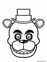 Coloring Fnaf Nights Pages Freddy sketch template