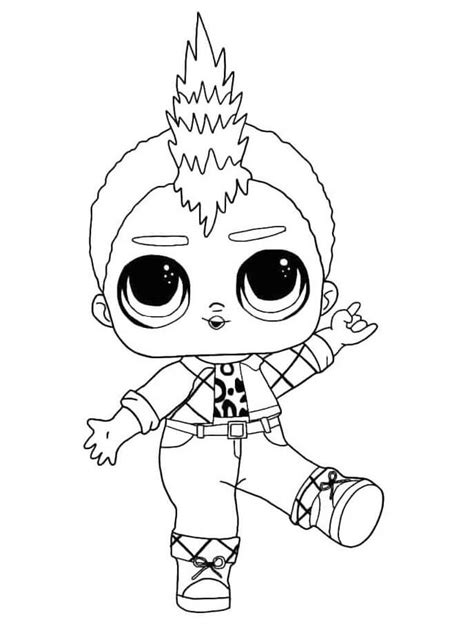lol dolls coloring pages punk boy coloring pages