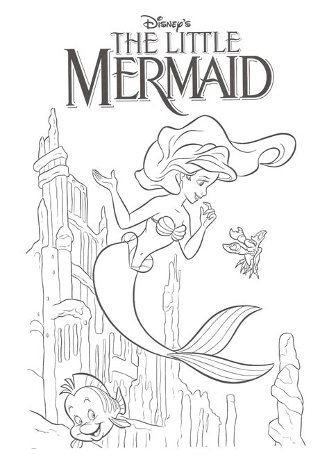 mermaid coloring pages coloringkidsorg