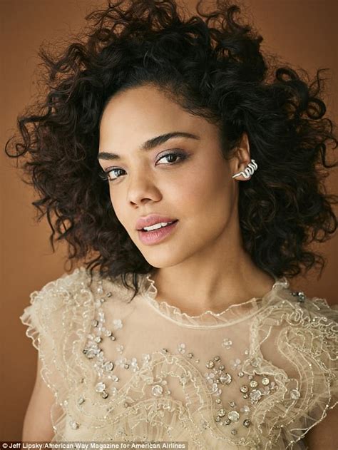 Tessa Thompson Glams Up In Nude Chiffon Gown On Carousel Daily Mail