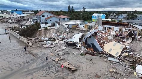 drone video hurricane nicole leaves  destruction