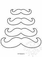 Mustache Printable Coloring sketch template