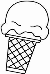 Coloring Ice Cream Pages Icecream Cone Kleurplaat Colouring Printable Template Scoop Kids Sheets Pattern Craft Simple sketch template