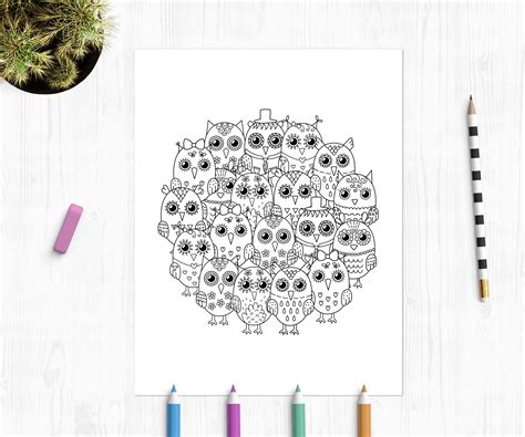 printable coloring pages  coloring activity  adults etsy