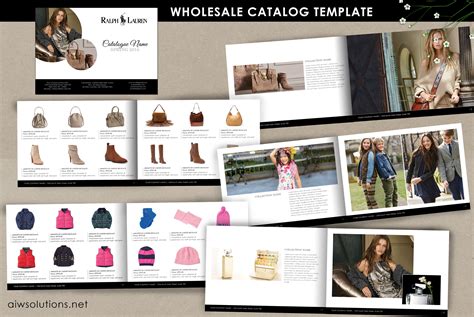 product catalog template  hat catalog shoe catalog template hand bag template accessory