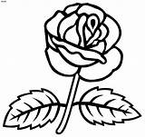 Coloring Rose Roses Pages Flowers Getcoloringpages Hearts sketch template