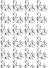 Squirrel Printable Coloring Paper Meinlilapark Freebie Ausdruckbares Geschenkpapier A4 Planner Din Pattern Stickers Printables sketch template