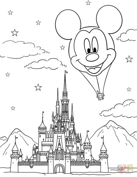 printable disney castle coloring pages nickolasaxpeters