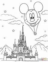 Disneyland Castle Walt Coloring Pages Template sketch template