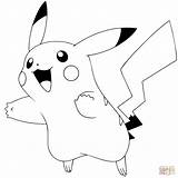 Pikachu Coloring Pokemon Pages Print sketch template