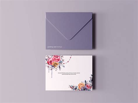 greeting card  envelope mockup mockuptree