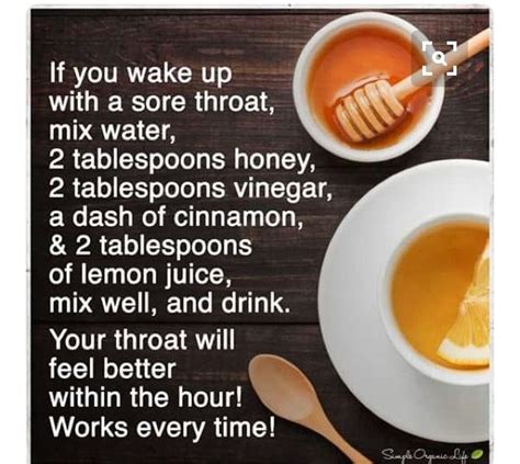 great recipe for when you start to feel a little sick sore throat