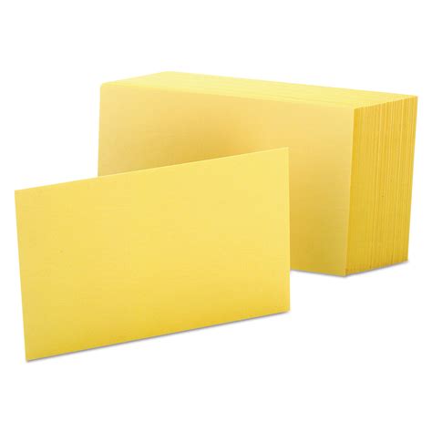 unruled index cards    canary pack