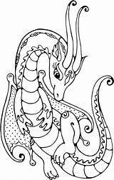 Dragon Coloring Pages Water Sea Kids Colouring Printable Color Adult Book Adults Dragons Girls Elves Lego Sheets Female Drawing Beautiful sketch template