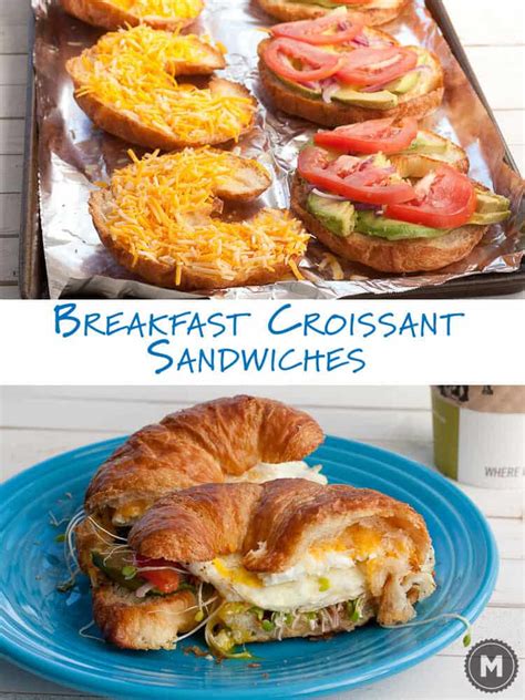 ideas breakfast croissant sandwich recipe  recipes ideas