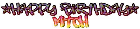 happy birthday mitch logo  logo maker