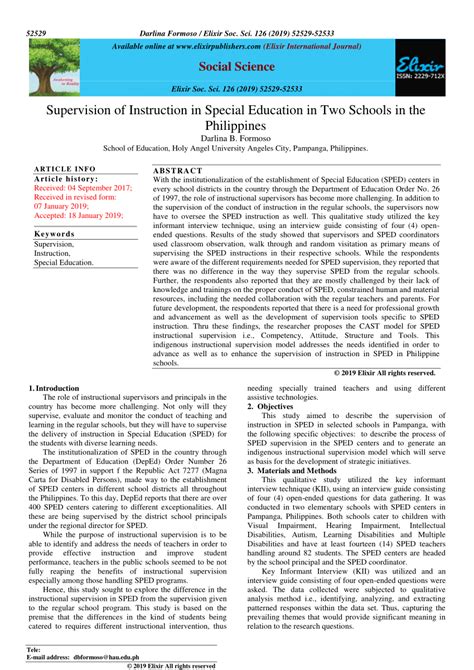 supervision  instruction  special education   schools