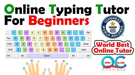 typing tutor  beginners typing tutorial open class youtube