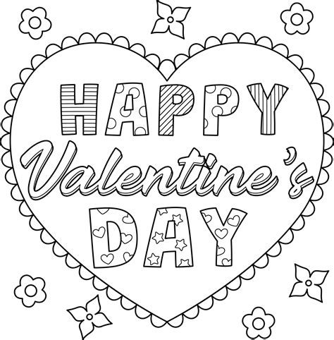 colour  valentines day coloring page valentines day vrogueco