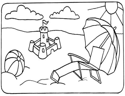 beach coloring pages collection