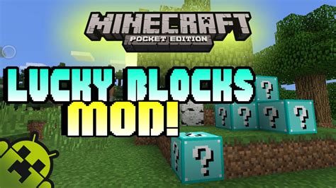 lucky blocks mod mcpe    youtube