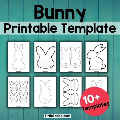 easter bunny printable template  ladoo