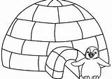 Igloo Drawing Coloring House Penguin Getdrawings Pages sketch template