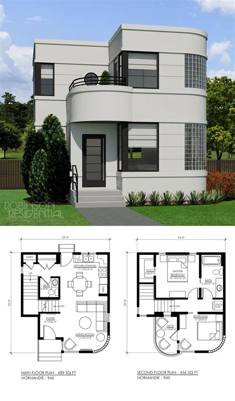 contemporary normandie  robinson plans house front design