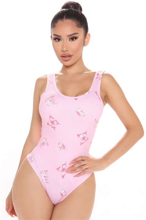 Butterfly Beauty Bodysuit Pink Bodysuit Pink Fashion Fashion Nova