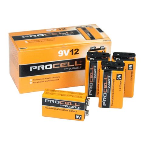 Duracell Procell 9v Battery 12 Pack Pc1604